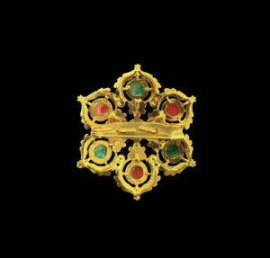 Tibetan Gold-Gilded Ghau Brooch - Image 2