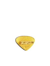 Tibetan or Nepalese-Style Gold-Tone Brooch with Coral & Turquoise - Image 2