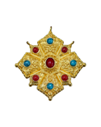 Turquoise coral pendant