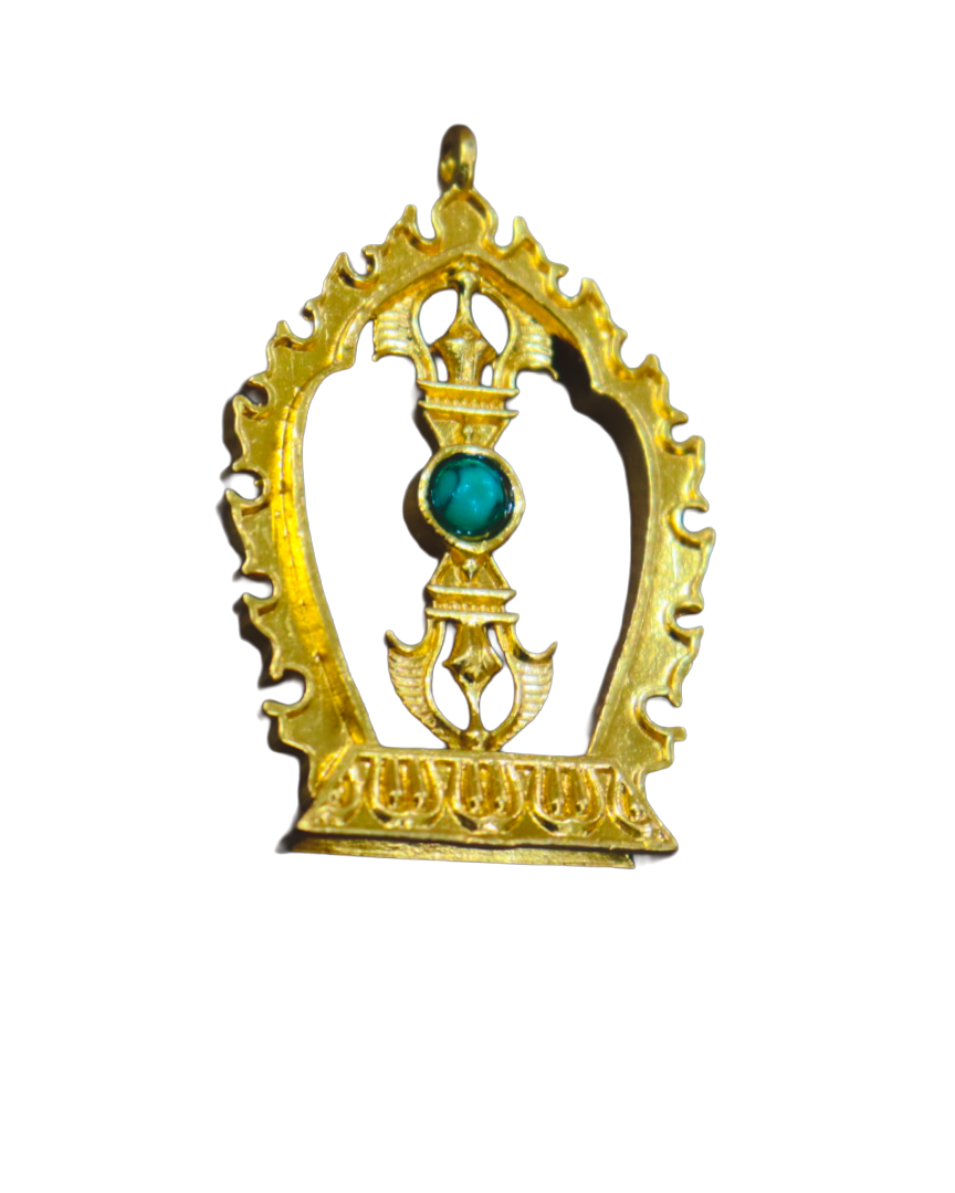 Vintage Bronze Prabhavali Arch Tibetan-Style Pendant Vintage Bronze Prabhavali Arch Tibetan-Style Pendant - Image 1