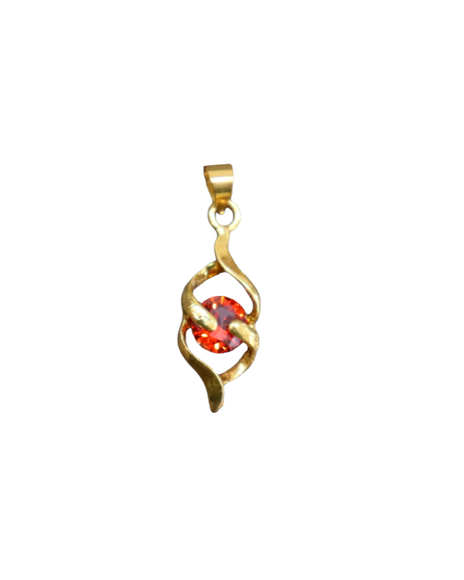 Women’s Yvette Pendant in Yellow Gold with Red Sapphire Women’s Yvette Pendant in Yellow Gold with Red Sapphire - Image 1