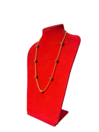 Gold Chain Necklace with Rudraksha Beads – Spiritual Jewelry - Image 2